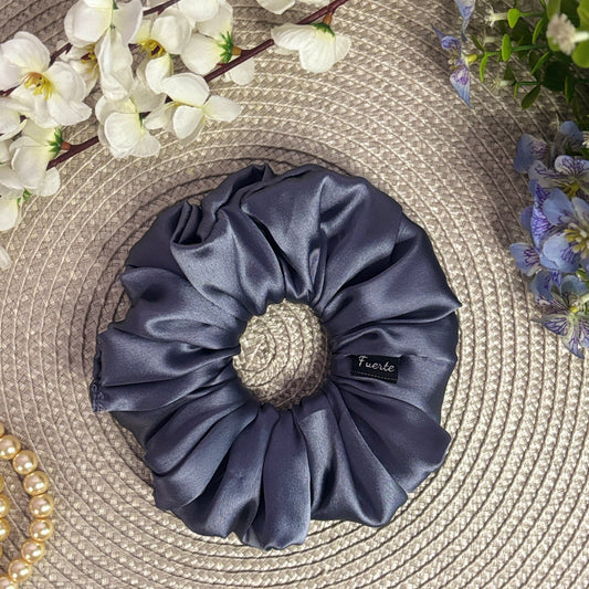 Satin Silk Scrunchie (Grey)