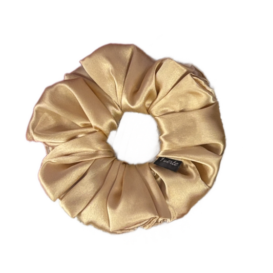 Champagne Gold Satin Scrunchie - XL Size