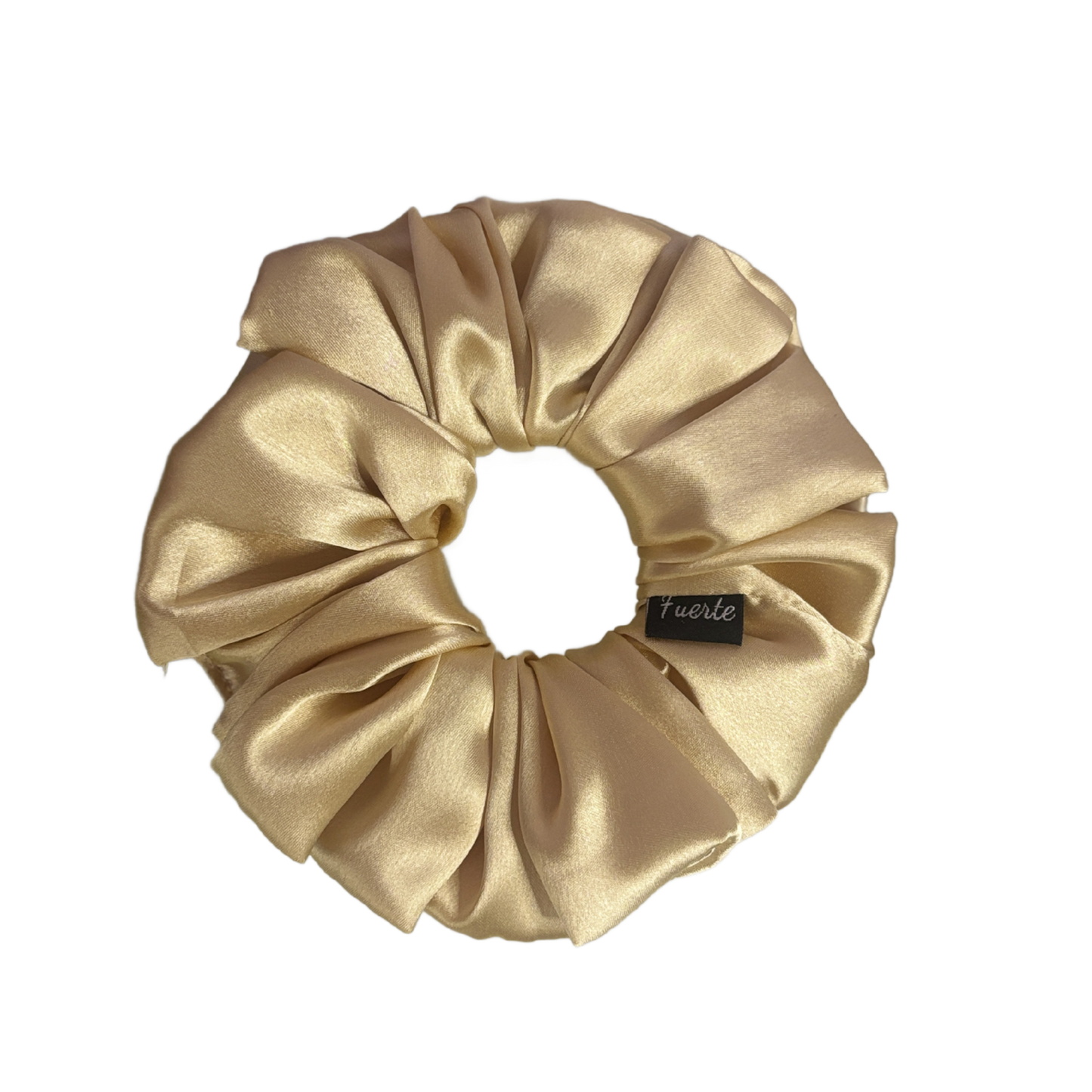 Champagne Gold Satin Scrunchie - S, M, L, XL Sizes