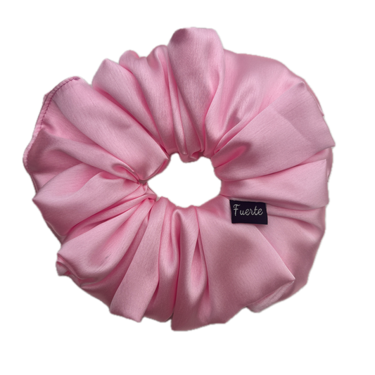 Baby Pink Silk Satin Scrunchie - XL Size