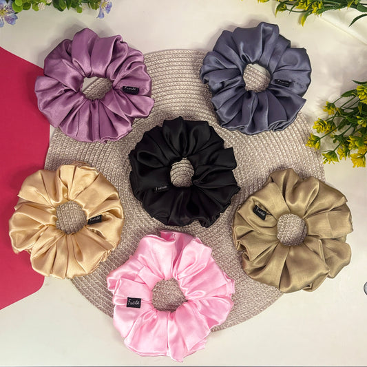 Luxury Satin Scrunchies Set - Anti-Hair-Breakage Hair Ties