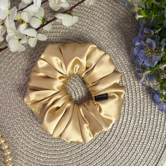 Champagne Gold Satin Scrunchie - XL Size