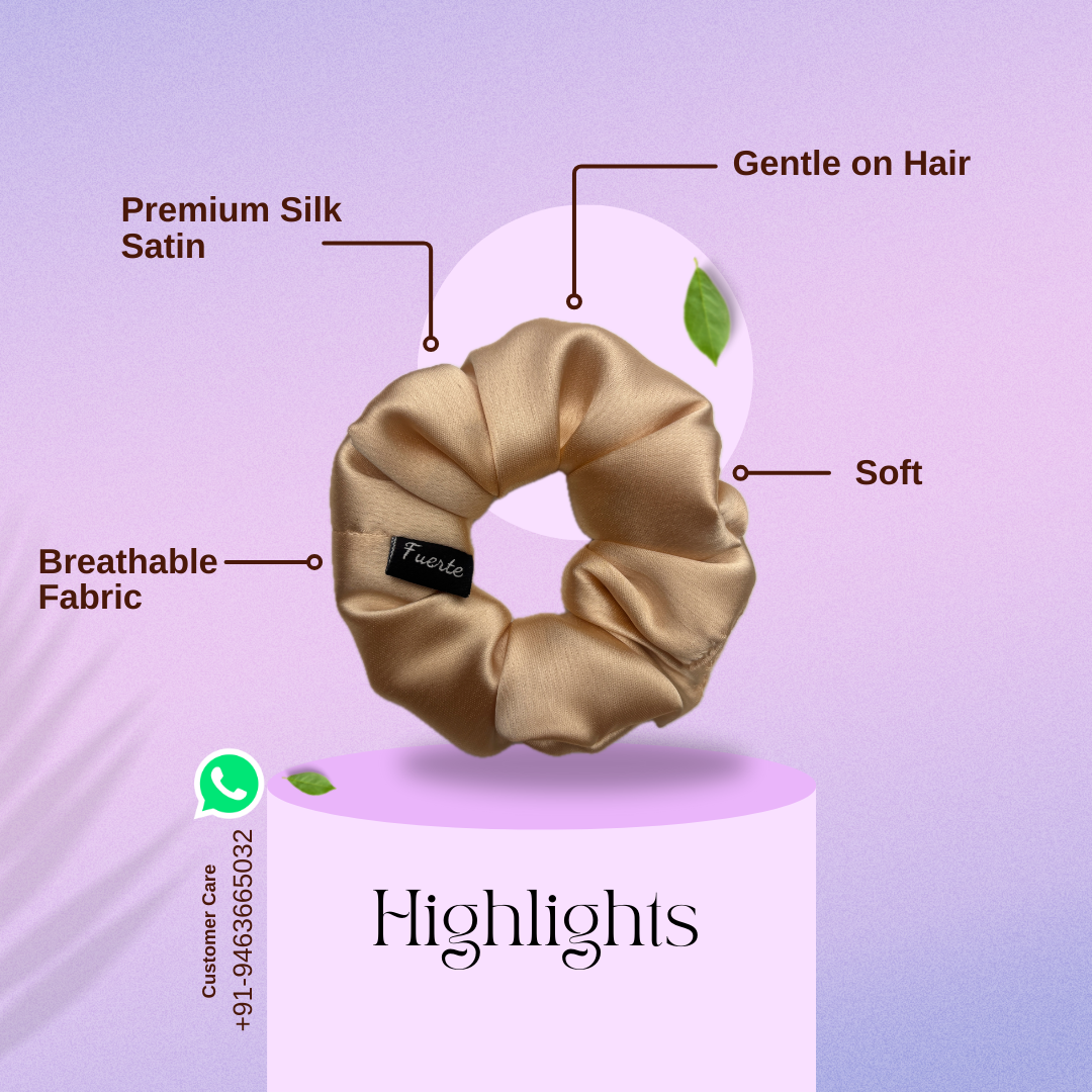 gold silk Scrunchie highlights