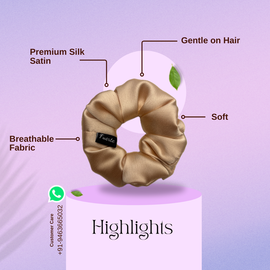 gold silk Scrunchie highlights