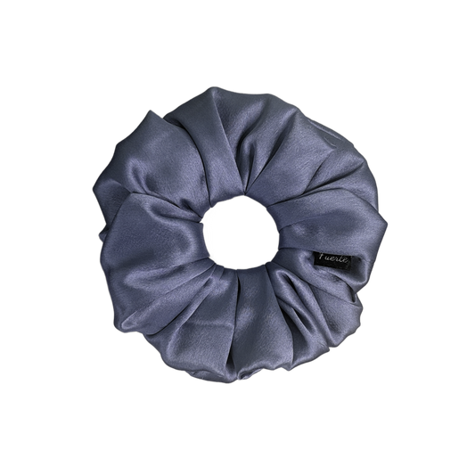Regular Satin Silk Scrunchie Grey