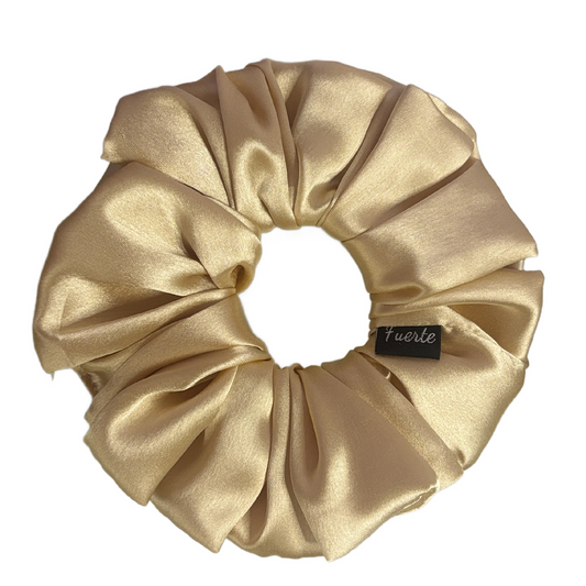 Champagne Gold Satin Scrunchie -  Large Size