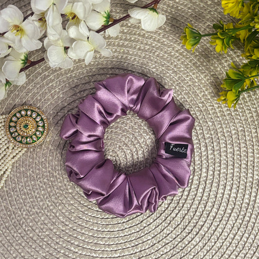 3-Pack Satin Scrunchies Set for Women - Lilac
