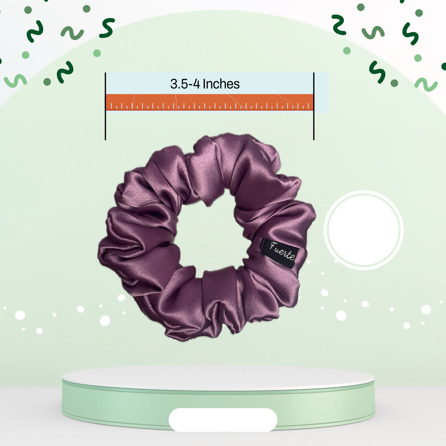 3-Pack Satin Scrunchies Set for Women - Lilac