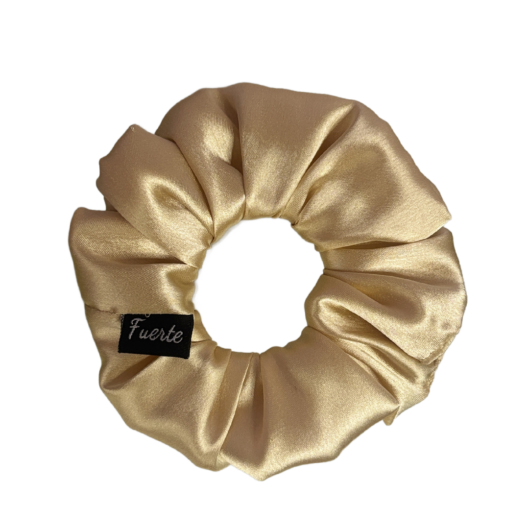 Champagne Gold Satin Scrunchie - Regular