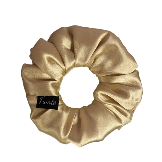 Champagne Gold Satin Scrunchie - Regular