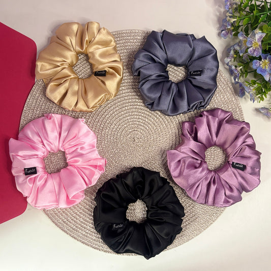 Silk Scrunchies Pack of 5
