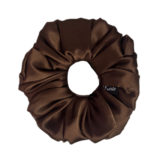 Brown Silk Scrunchie for Women – XL Size