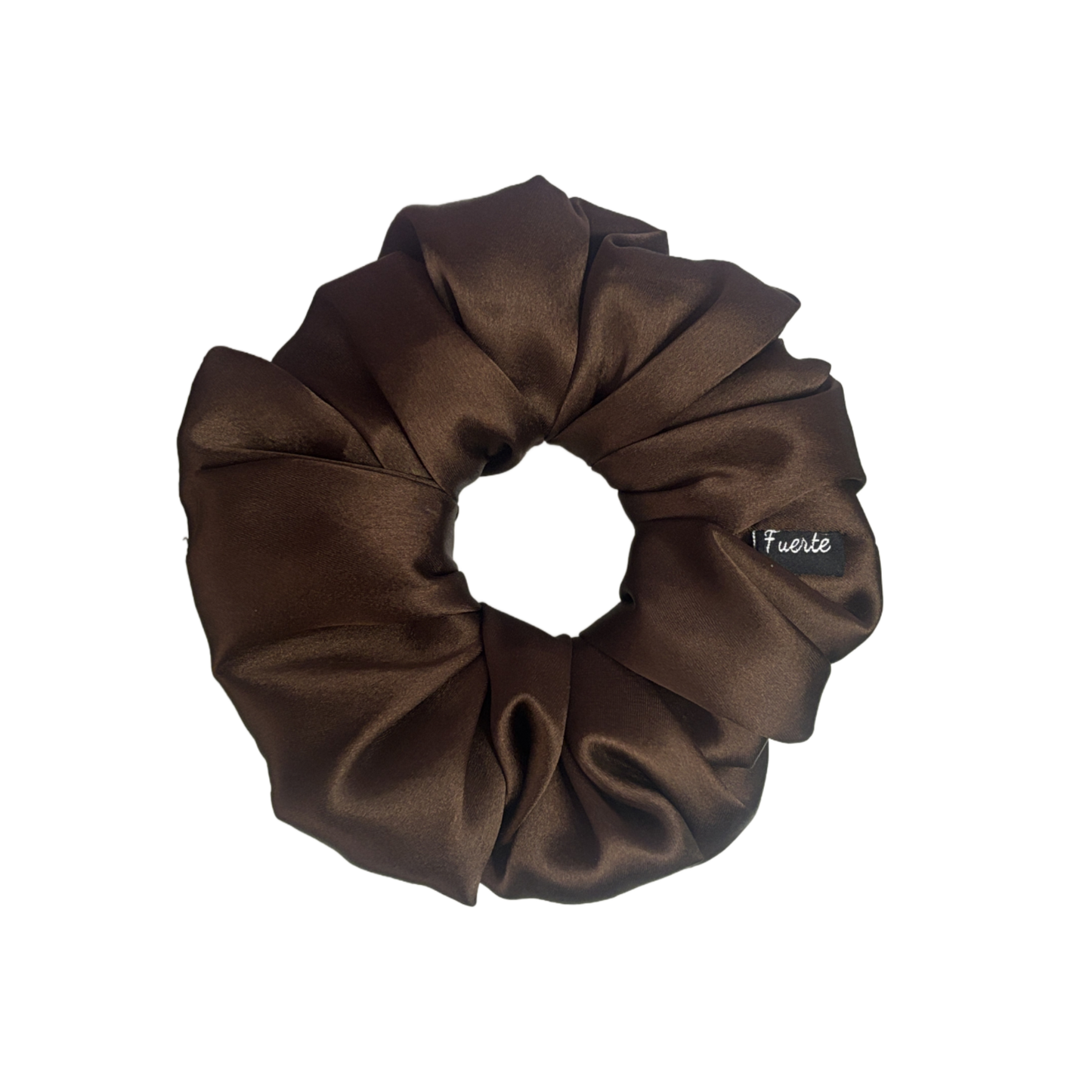 Brown Silk Satin Scrunchies – S, M, L, XL and Regular Sizes