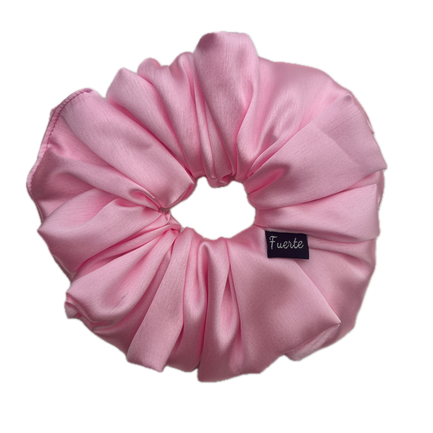 Baby Pink Silk Satin Scrunchie