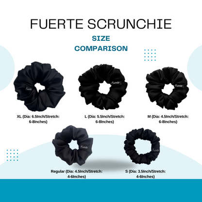 Regular Satin Silk Scrunchie Grey