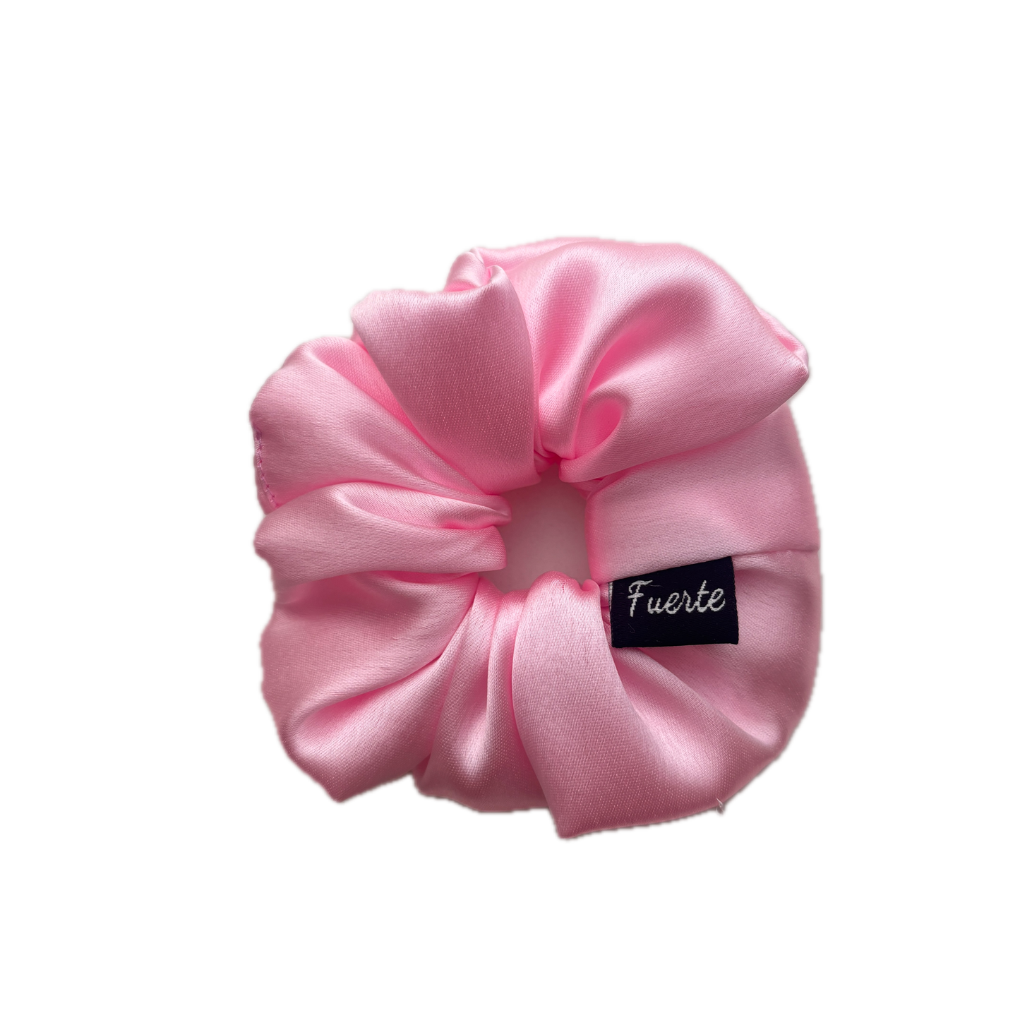 Baby Pink Silk Satin Scrunchie