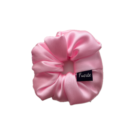 Baby Pink Silk Satin Scrunchie