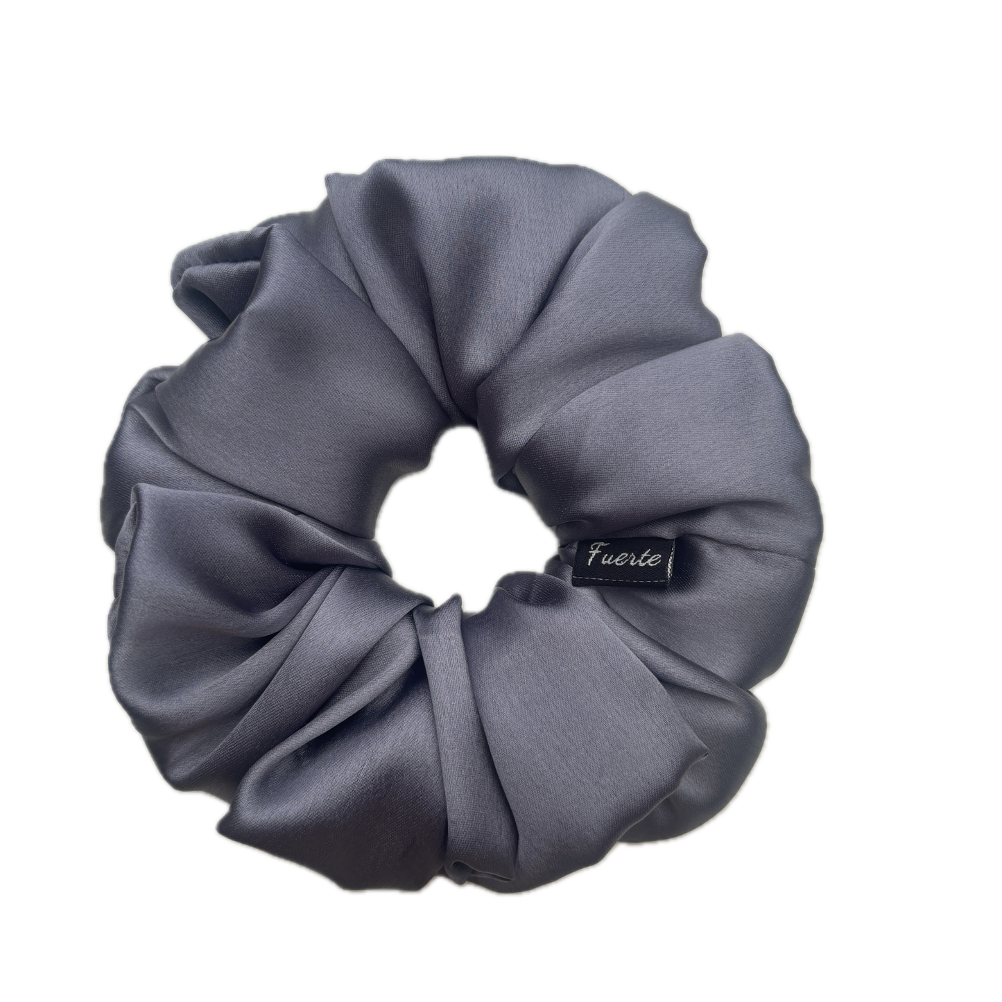 XL Satin Silk Scrunchie Grey