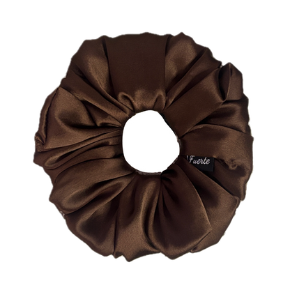 Brown Silk Scrunchie for Women – XL Size